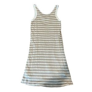 Splendid Cream and White Striped Tank Dress